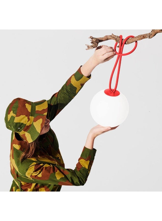 Fatboy Bolleke Duo Pack Hanging Light | Rechargeable LED light via USB connection | Portable ambient lighting | IP55 Splashproof | 3 Brightness Mode | 100 cm hanging loop, 20 cm Light - Red - Image 2